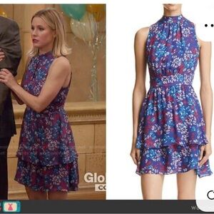 Parker Floral Dress in Blue and Red purple :Box B